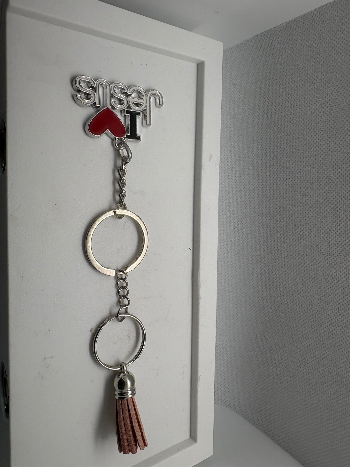 I ❤️ Jesus Tassel Keychain