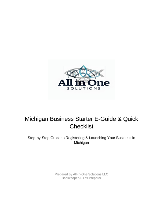 Michigan Business Starter E-Guide + Quick Checklist
